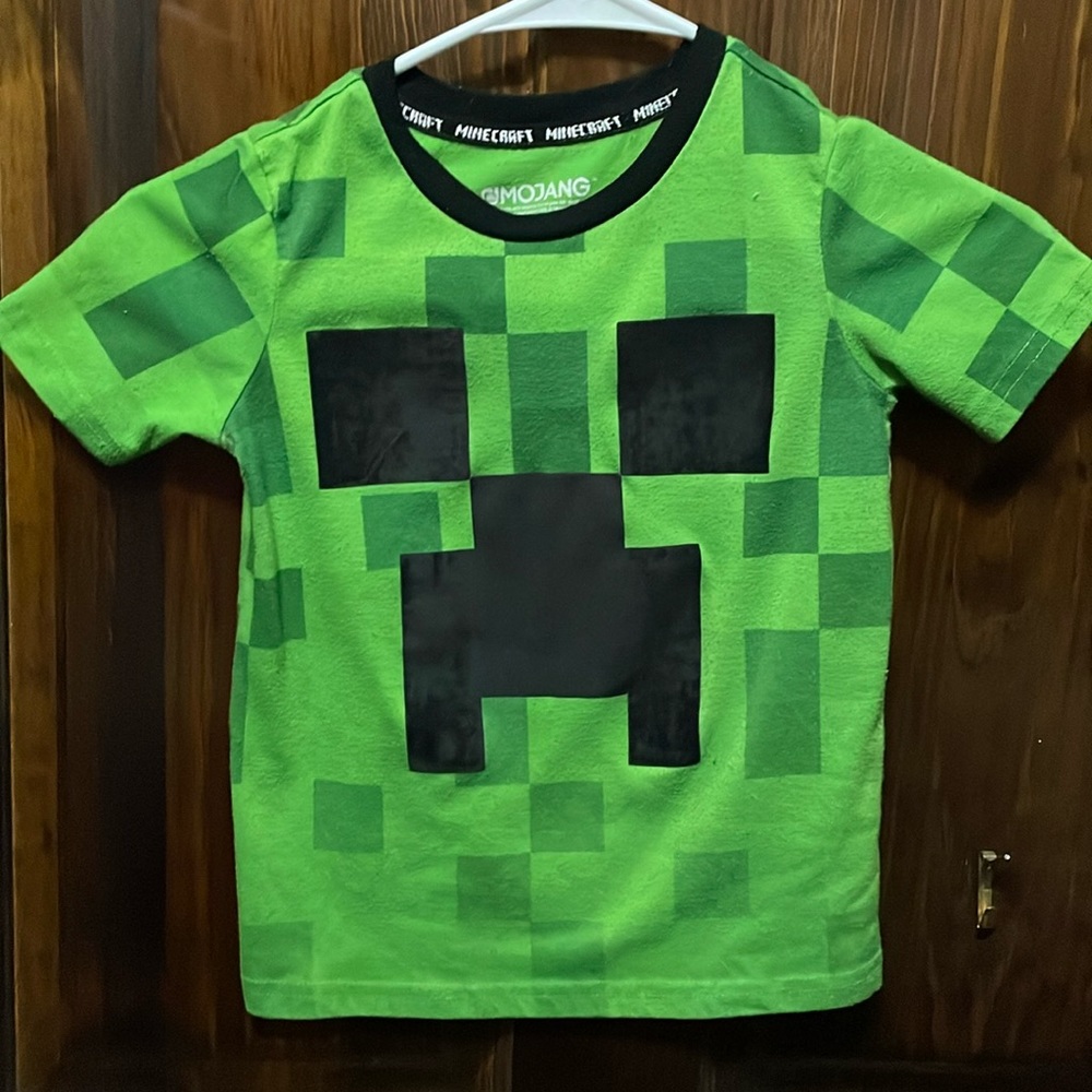 Minecraft/Child XS/Green Creeper Tshirt